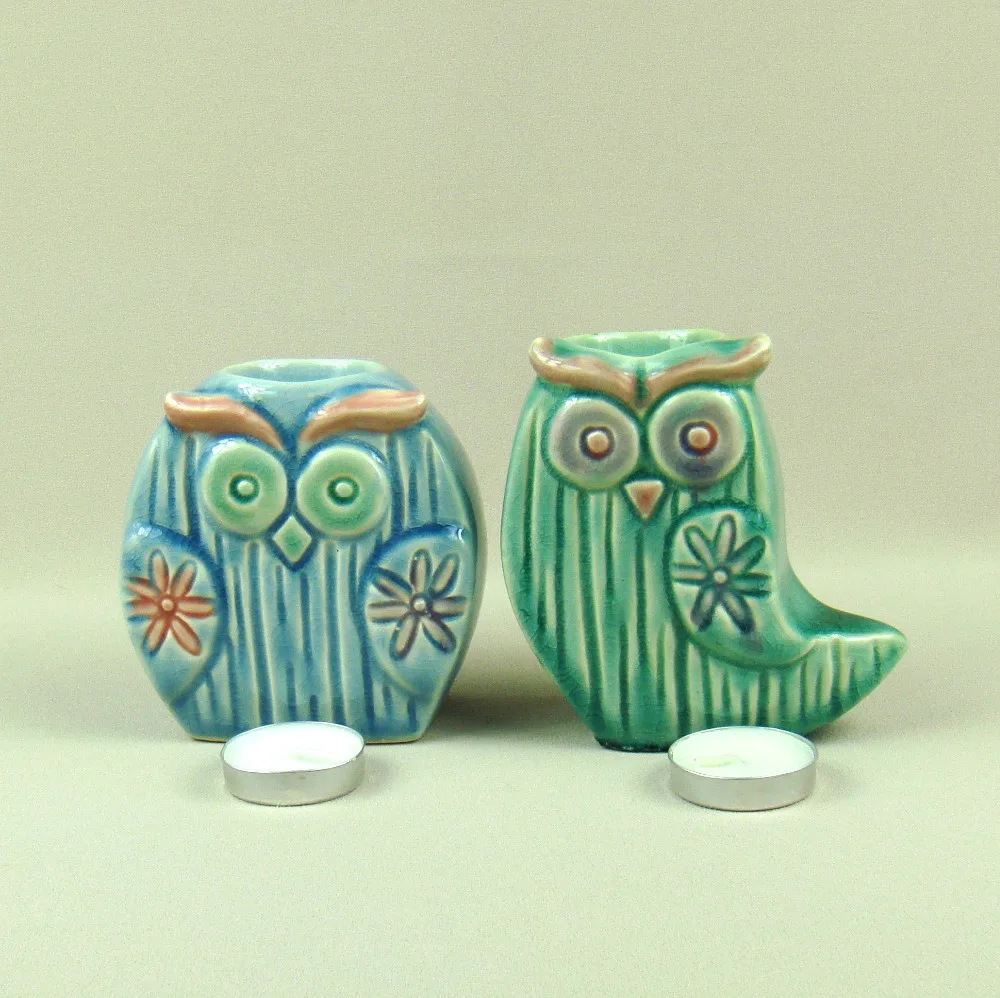 Абстрактный фарфор искусство и ремесло|owl candle holder|candle holder decorationowl |