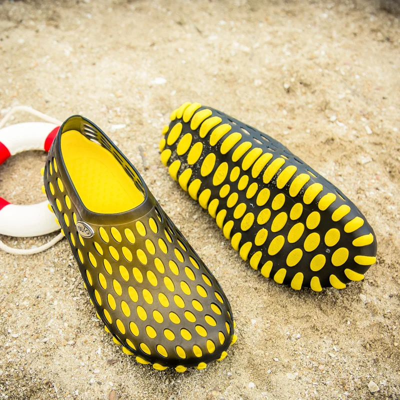 JKPUDUN/ г. повседневные мужские сандалии Роскошные брендовые модные сандалии из пластика летняя пляжная обувь унисекс водонепроницаемая обувь тапочки дышащие