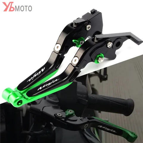 Home v1 197 motocicleta cnc dobravel extensiveis alavancas de embreagem do freio para a kawasaki ninja 300 300r