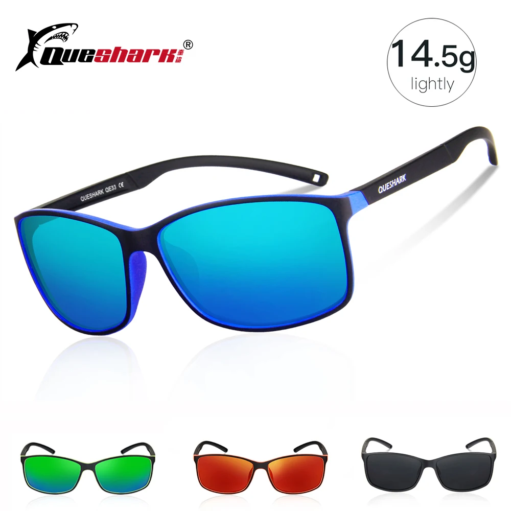 

QUESHARK 14.5g Ultralight Polarized Bicycle Sunglasses Mountain Road Bike Glasses Gafas Cicismo Uv400 TR90 Cycling Eyewear