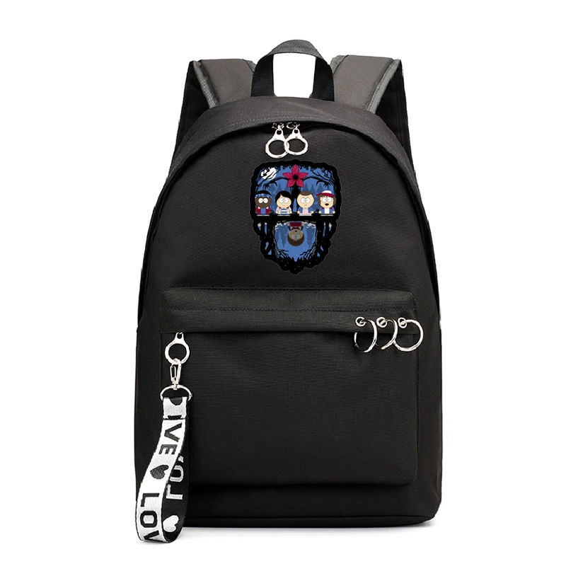 

Fashion stranger things 15-19 Sac a Dos femme Black Pink Laptop Backpack Travel Backbag Mochila School Bags For Teenage Girls