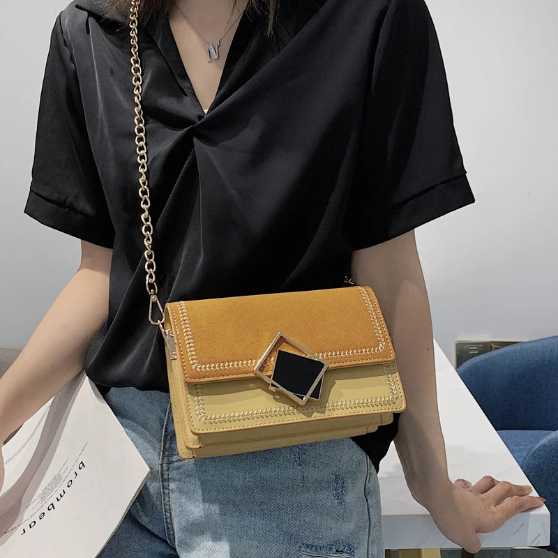 Scrub Leather small Crossbody Bags For Women 2020 chian Shoulder Bag Sac a Main Female Travel Handb