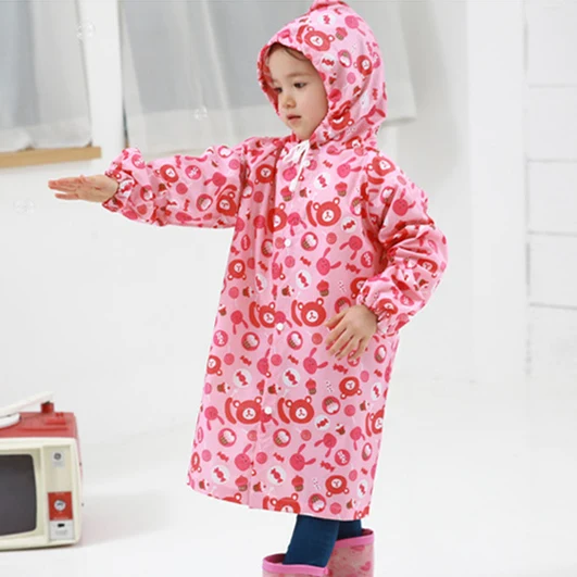 Practical Hooded Rain Coat for Boys And Girls Waterproof Raincoat Cape Jacket JJ