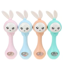 Детские Ручные погремушки колокола игрушка милый музыкальный кролик колокольчик Игрушка раннее образование ручное кольцо колокольчик Игрушка детский подарок