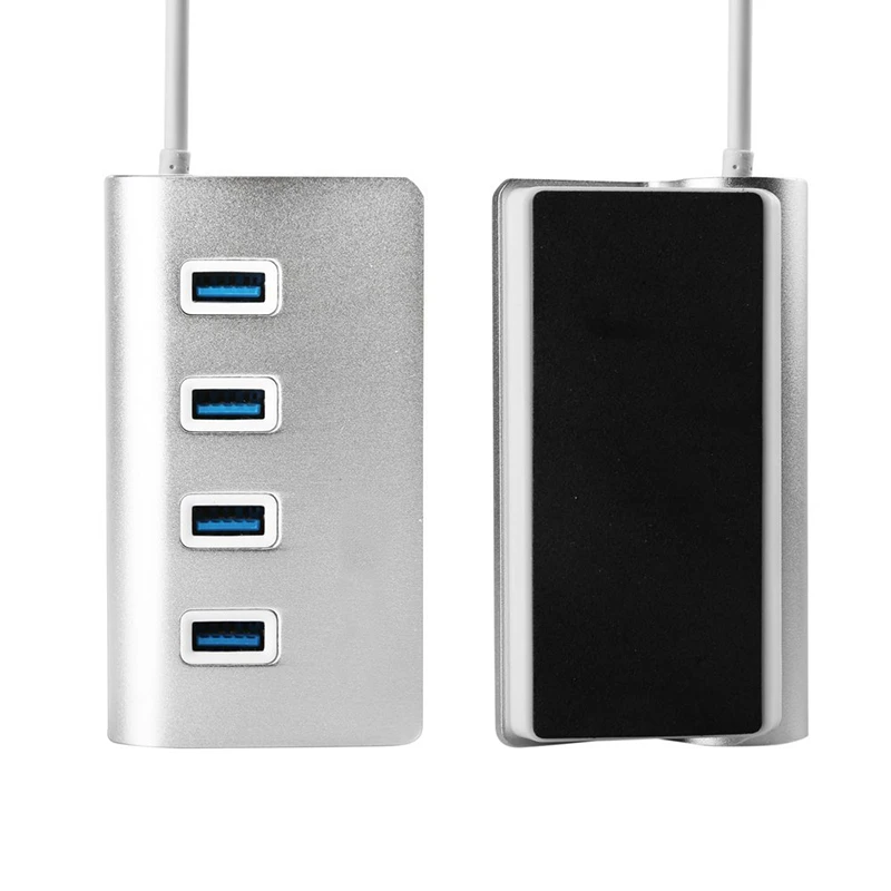 Алюминиевый Серебряный Мульти настоящий USB 3,0 концентратор 4 Usb порт разветвитель кабеля для ПК ноутбука Hab Компьютерные аксессуары периферийные устройства гаджет