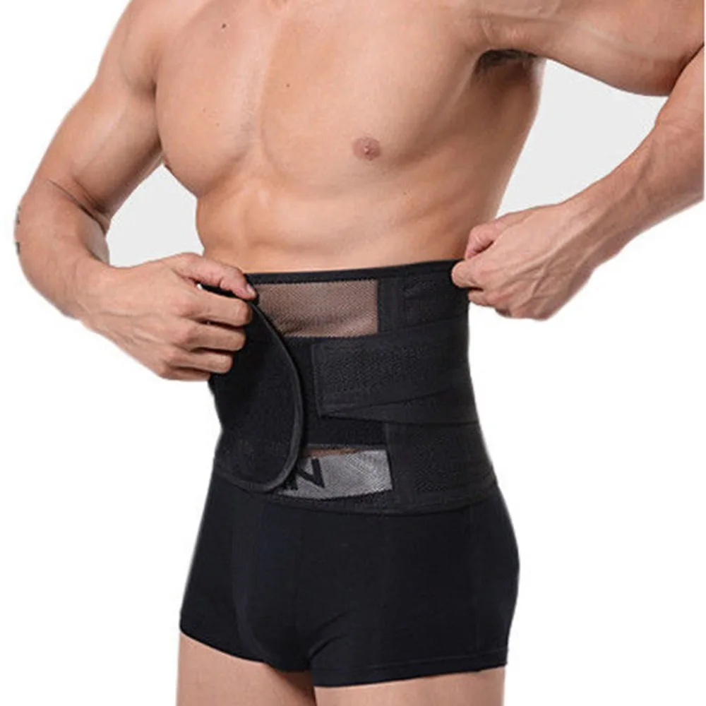 Men Adjustable Burn Fat Belly Mesh waistband Waist Shaper Belt Abdomen