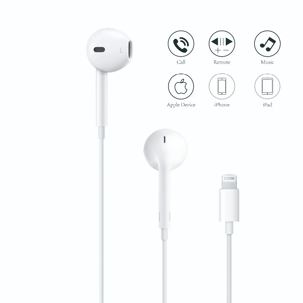 Tanie Słuchawki Apple Lightning EarPods | Apple w uchu słuchawki douszne i nauszne z mikrofon do iphone a 7 8 Plus iPhone Xs Max XR