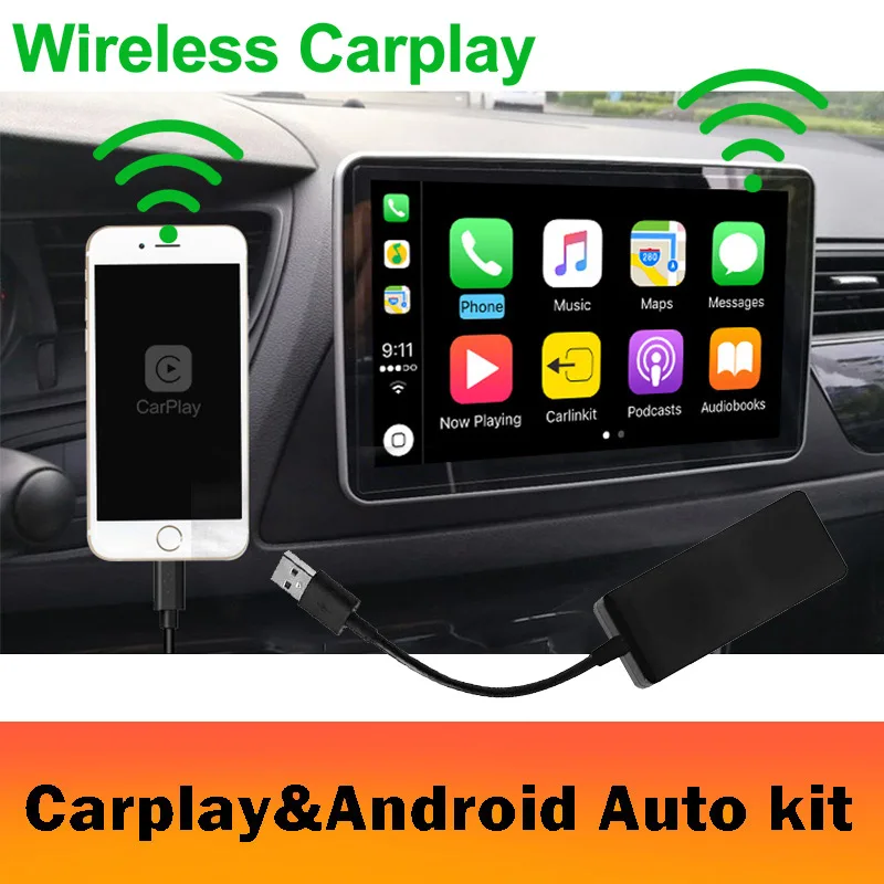 

USB Wireless Carplay Dongle For IOS Phone Carplay in Android Car Multimedia Player Connect by USB Support Touch/Voice Control