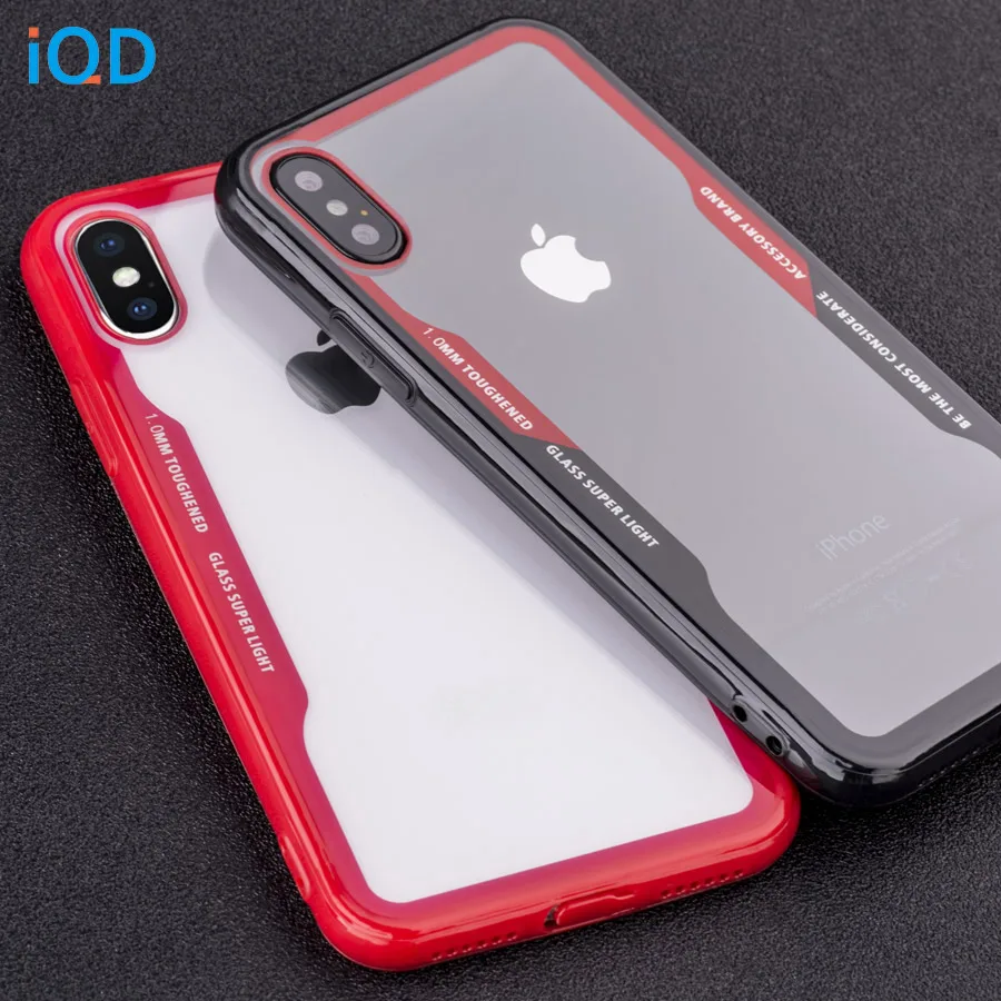 

IQD Case For Apple iPhone X 8 7 6 6s Plus Cover Clear Transparent Ultra Thin Back Full Protective Hard Shell TPU Fitted Case X 8