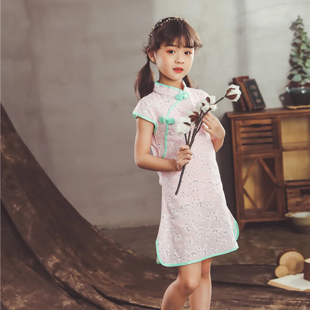 Модная обувь в китайском стиле с цветочным принтом платье-Чонсам с принтом; милые туфли-лодочки с цветочным рисунком Cheongsam с цветочным принтом праздничное платье принцессы F4