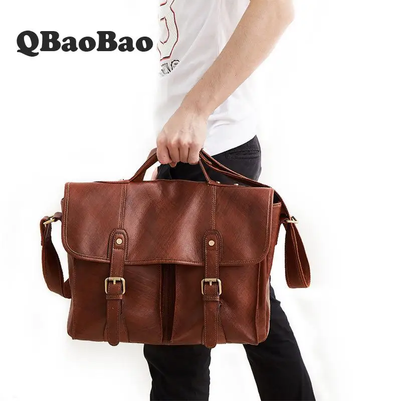 

Top Grade Leather Briefcases Men Business Lawyer Leather Laptop Bag Casual Crazy Horse Genuine Leather Briefcase