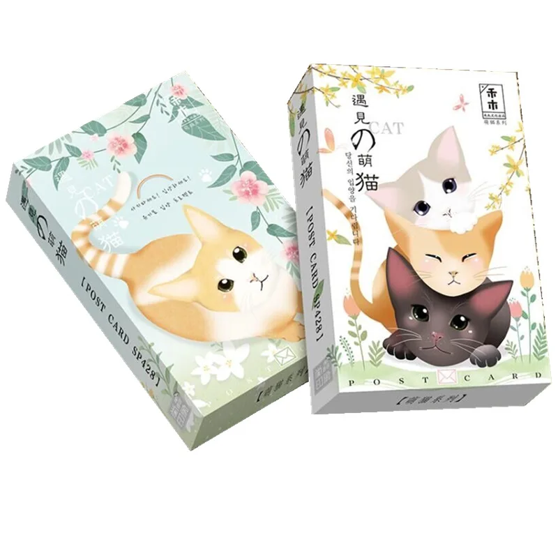 36 Sheets/Set Meet The Cute Cat Style Postcard DIY Cartoon Greeting Message Cards Christmas and New Year Gifts art postcards,pop birthday card