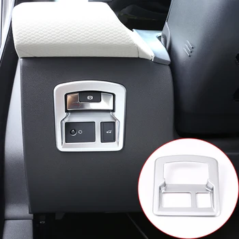 

Silver ABS Inner Tail Door Switch Frame Electronic handbrake Cover Trim For Land Rover Range Rover VELAR 2017 Car Accessories