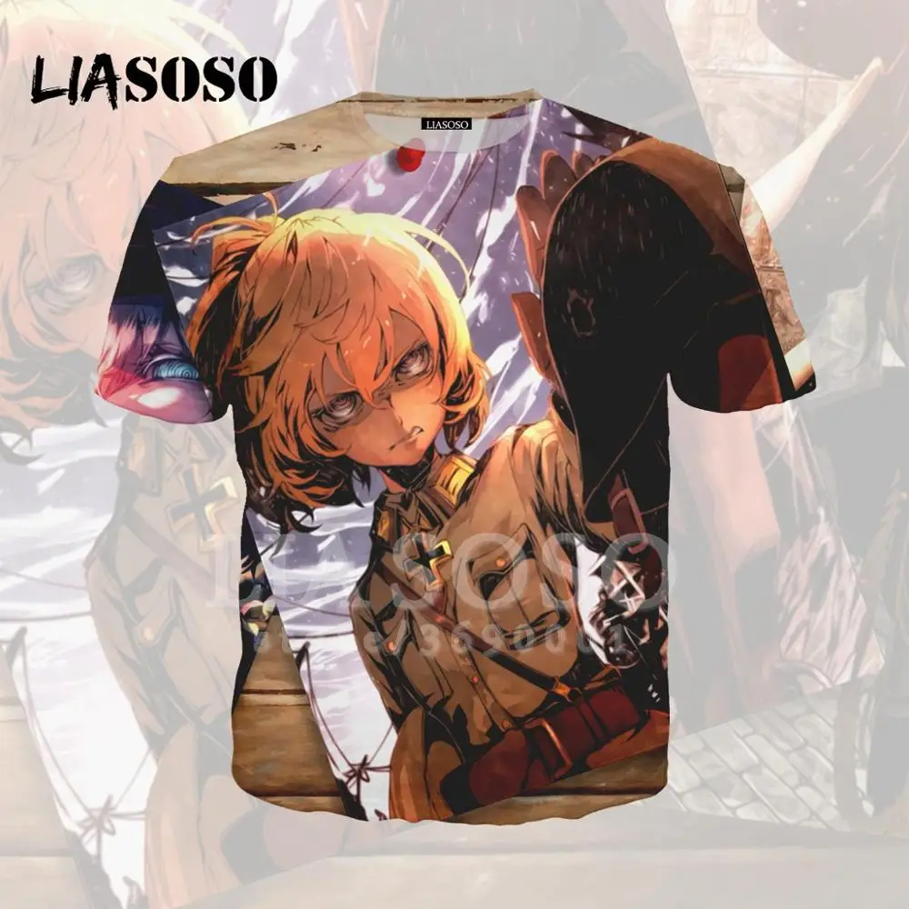 LIASOSO, 3D принт, для женщин и мужчин, японское аниме, Youjo Senki Tanya Degurechaff, футболка, летняя футболка, хип-хоп пуловер, короткий рукав, X1575 - Цвет: 9