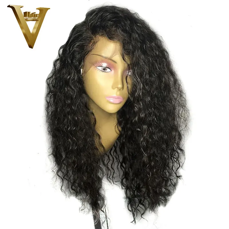 

V Hair Curly Lace Front Human Hair Wigs For Women 8-26 Inches Brazilian Remy Hair Lace Frontal Wigs Pre Plucked With Baby Hair