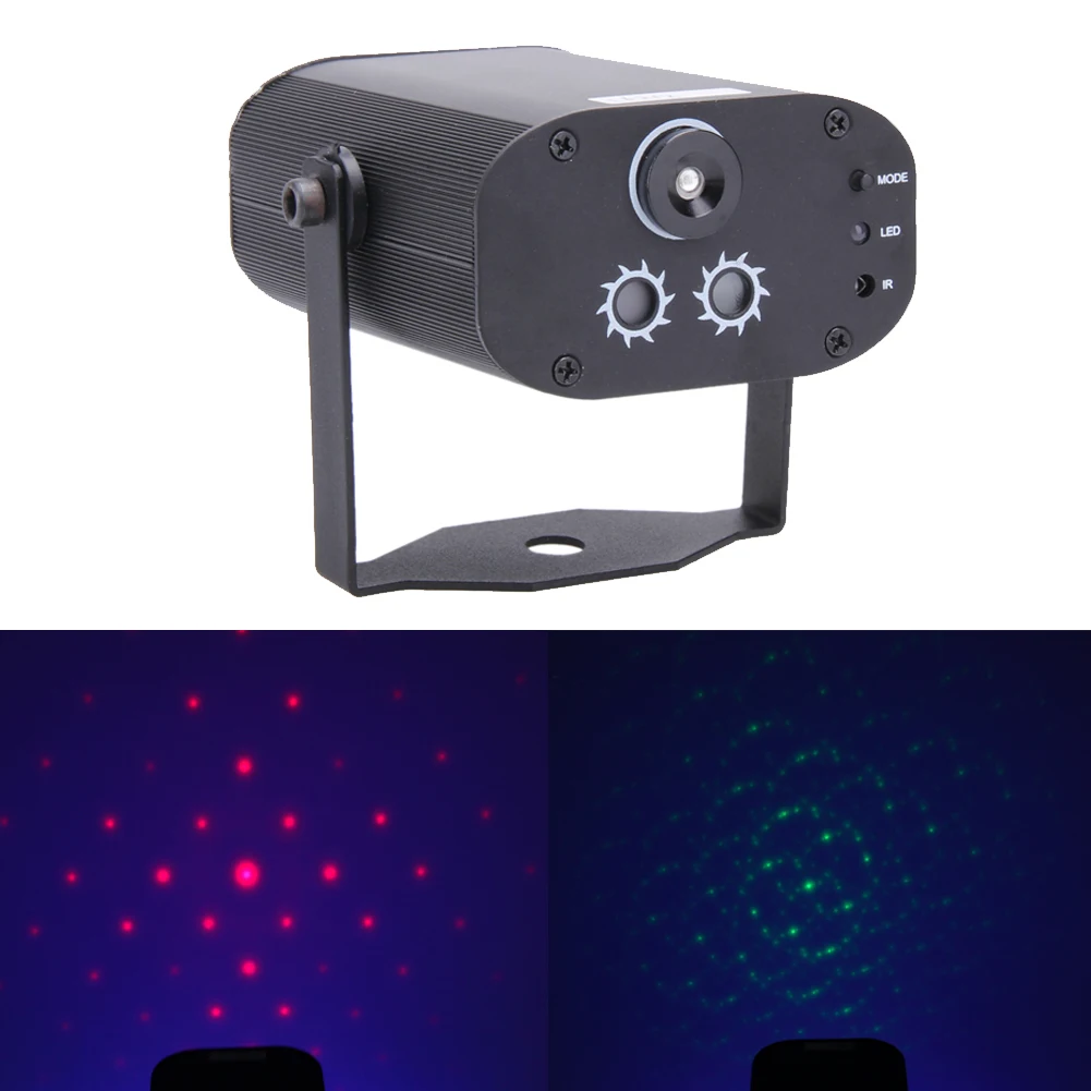 

3 Lens 40 Patterns Remote Control Mini Stage Light LED DJ Stage Lighting Effect For party home decoration
