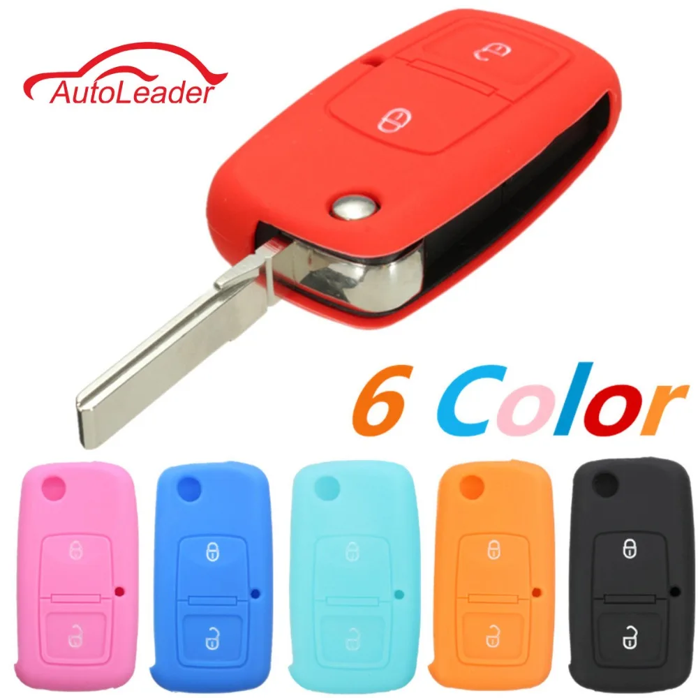 

New Silicone 2 Button Flip Remote Key Case Fob Protect Cover For VW Bora Touran Cady
