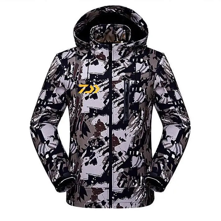 

Winter High Quality Hardshell Men Camouflage Breathable Jacket Camping Waterproof Windproof Polyester Fishing Climbing Jacket