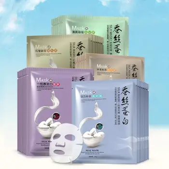 

1PC One Spring Silk Protein Moisturizing Facial Mask Oil Control Acne Removing Whitening Cosmetics Moisturizing Face Mask 20