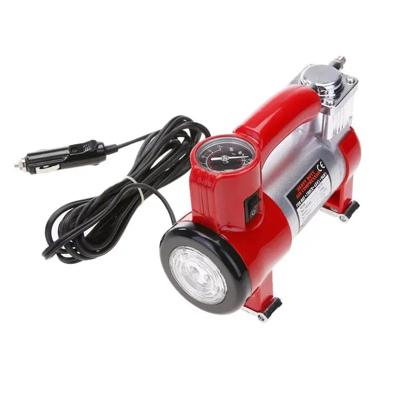 

Metal Portable Auto Tire Inflator Pump Air Compressor Air Inflator Car Tool