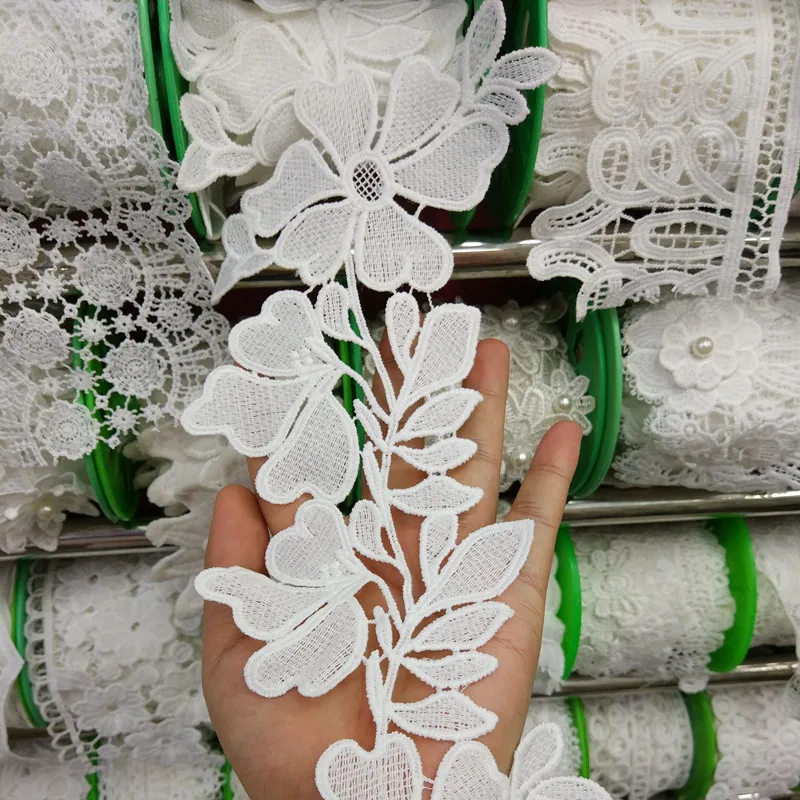 

75yards High Quality Embroidery DIY Craft Lace Trim for Wedding Milk silk Lace Dress Home Textiles Apparel Sewing Lace Fabric