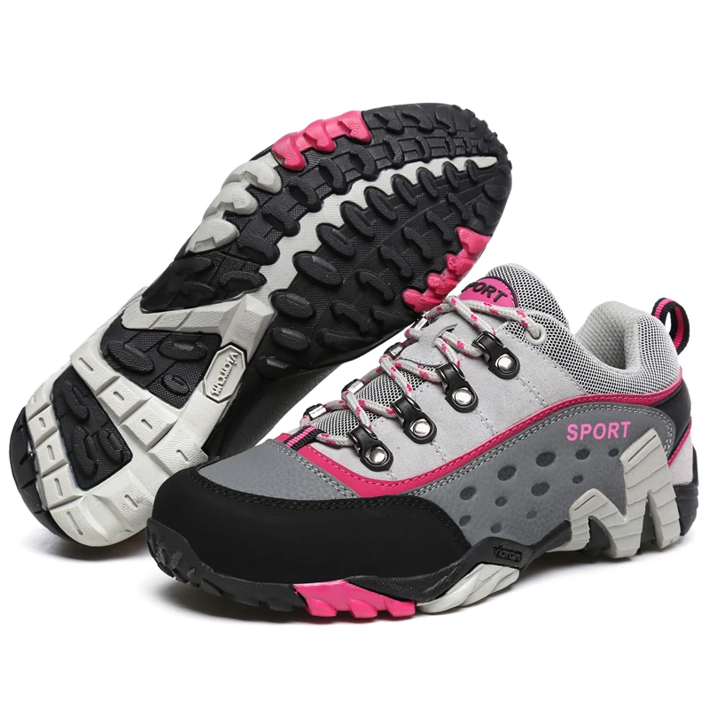

Outdoor leather waterproof Women Sneakers Sports Shoes women Men Sneakers Running shoes non-slip Off-road high quality 2019 NEW