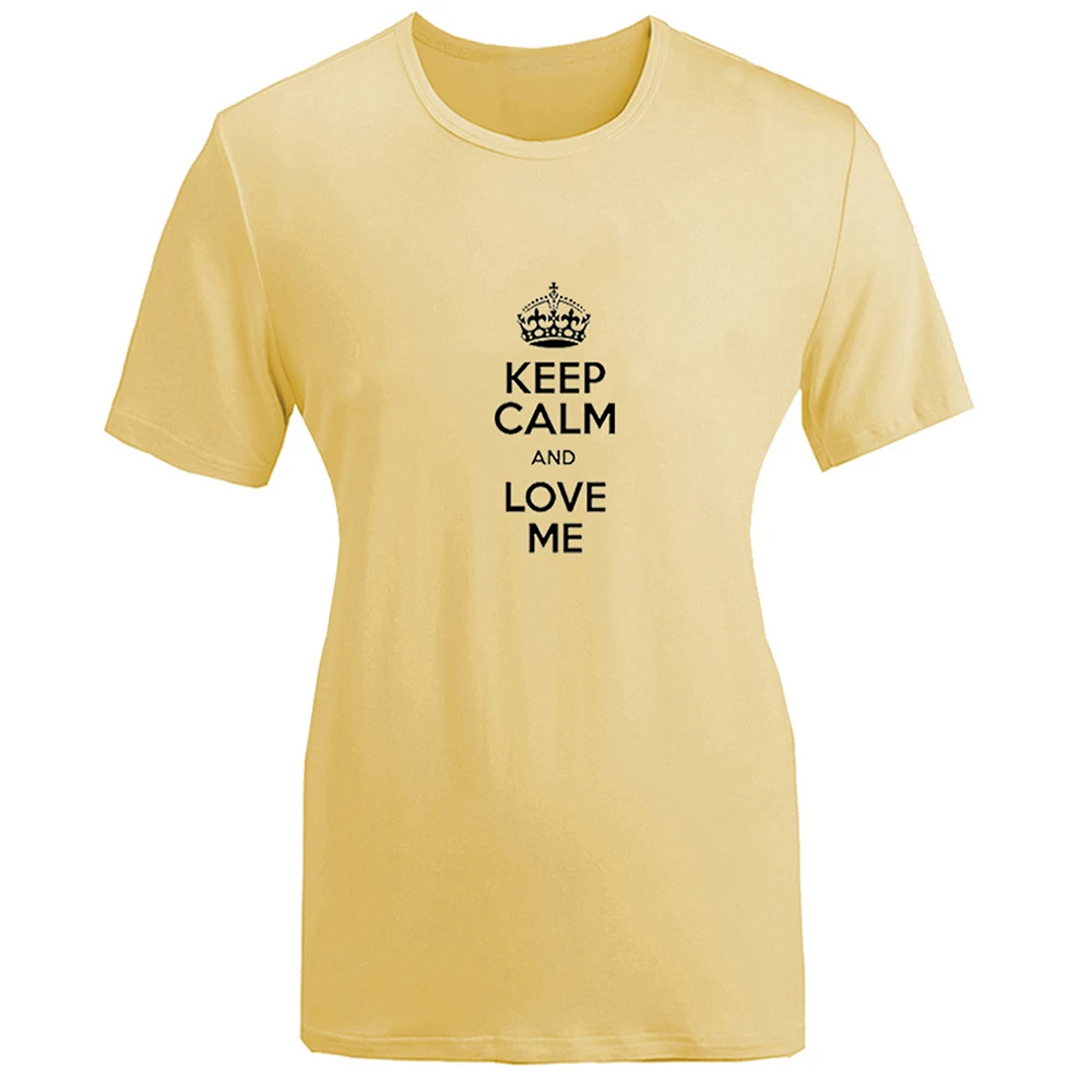 Женская футболка с принтом Don't беспорядок со мной надпись Keep Calm And Love Me|Футболки|