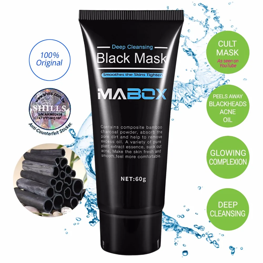 Mabox Black Mask Peel Off Bamboo Charcoal Purifying Blackhead Remover Mask Deep Cleansing for AcneScars Blemishes WrinklesFacial