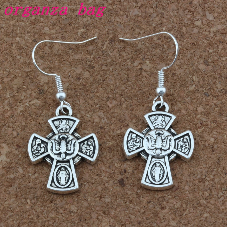 Silver crucifix earrings Clearance