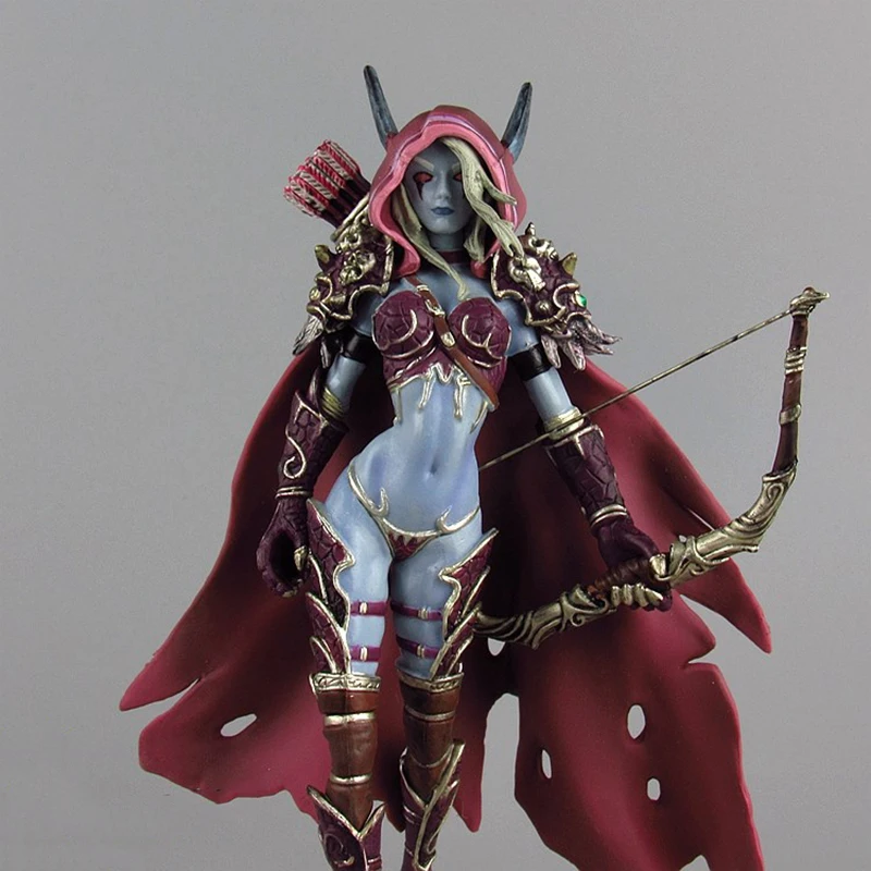 Детские игрушки 14,5 см WOW Sylvanas Windrunner стрельба из лука королева ПВХ фигурка модель с базой коробка коллекция мальчик игрушка Подарки на день рождения