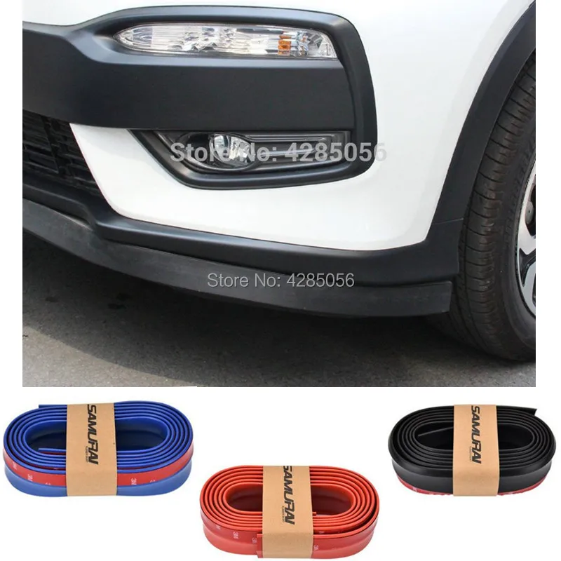 

Car Front Bumper Soft Rubber CARBON FIBER for Car-styling Auto Bumper Stickers body Kit Front Bumper Lip