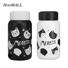 Hoomall Mini Cartoon Cats Thermos 280 350ml Insulated Cup Coffee Tea Thermos Mug Stainless Steel Thermoscup