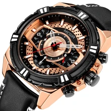 Relogio Masculino MEGIR New Sport Chronograph Mens Watches Top Brand Luxury Leather Quartz Clock Waterproof Big Dial Watch Men megir relogio masculino big dial men watches top luxury brand black quartz military wrist watch men clock men s sports watch new