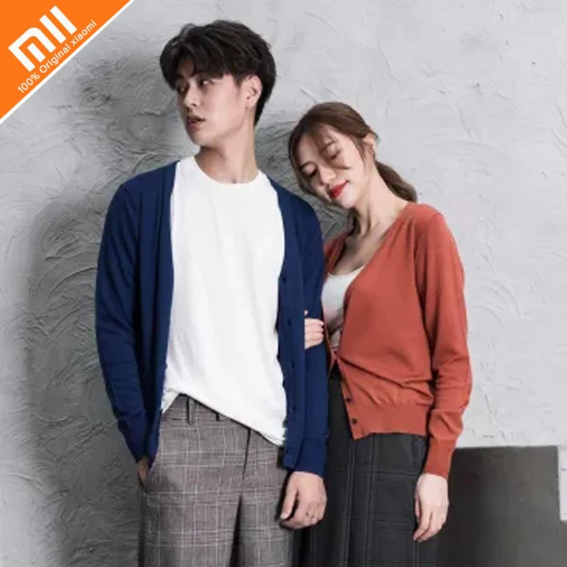 

Genuine xiaomi mijia PROEASE100% Merino wool cardigan men and women with the spring and autumn models
