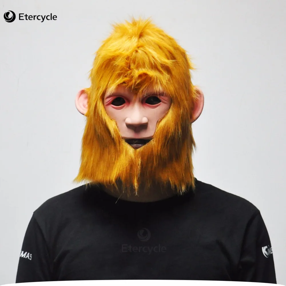

SunWukong Mask Halloween Monkey King Latex Mask Animal Realistic Cosplay Props Party Fancy Dress