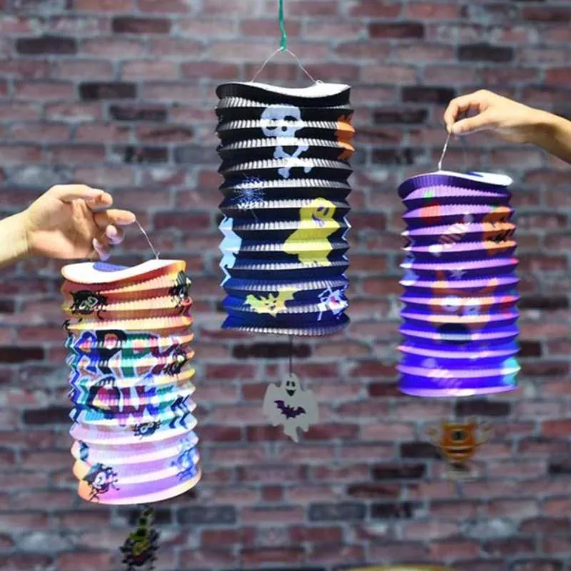 

20pcs/lot 45cm Length 17.7 Inch 2018 New Halloween Party Paper Lantern Spider Ghost Hanging Lantern Ball Party Supplies