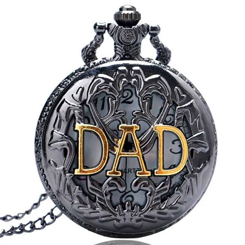 Подарки для папы серии Ретро папа кварцевые карманные часы ожерелье на каждый день Кулон Античный стиль стимпанк мужские цепи часы подарок на день отца