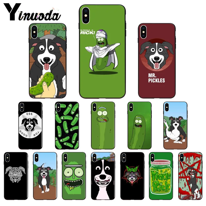 

Yinuoda Rick and Morty Mr. Pickles Rick Pattern Phone Case for Apple iPhone 8 7 6 6S Plus X XS MAX 5 5S SE XR Cover