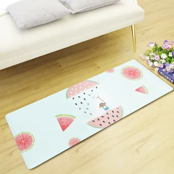 

Creative Cartoon Long Floor Mat Non-slip Absorbent Kitchen Mat Soft and Comfortable Bedside Rug Home Decoration Door Mat