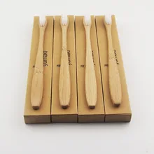 24 шт./лот очень тонкая белая корона Экологичная деревянная зубная щетка бамбуковая зубная щетка мягкая щетина Capitellum бамбуковое волокно