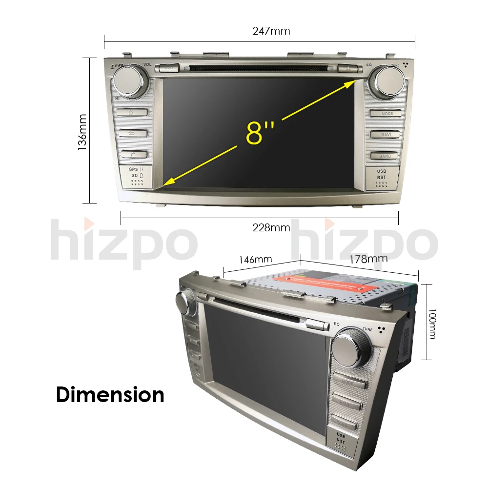 Cheap Android8.0/8Core 4Core/Android7.1/8.1 Car DVD Player For Toyota Camry 2008-2011 GPS Navi SD/USB Touch Screen Radio mp3 Bluetooth 33