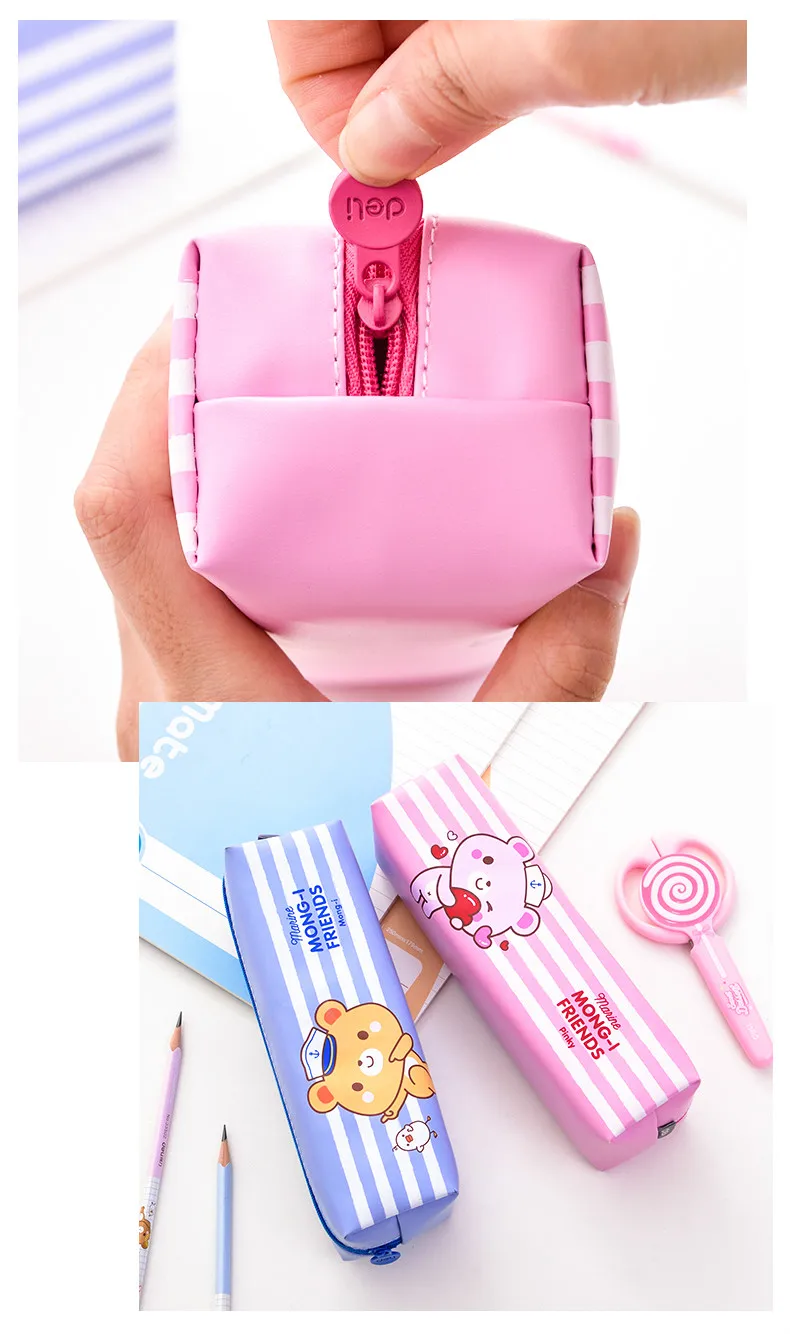 DELI Estuche Escolar пенал для карандашей кавайный чехол для карандаша ученик Cartuchera Para Lapices милый медведь пенал для ручек и карандашей чехол школьные принадлежности