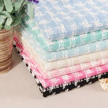 323 г окрашенная пряжа клетчатое пальто твид