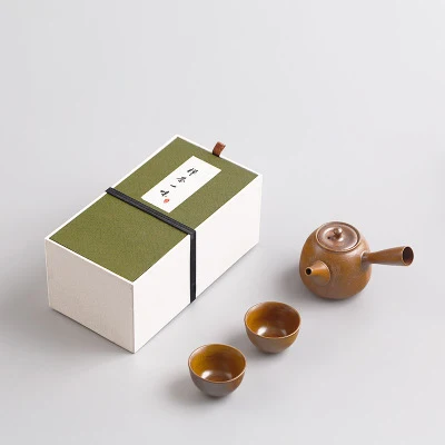 WIZAMONY чайный набор кунг-фу включает 1 горшок 2 чашки элегантный Красивый Чайничек чайник кофейная чашка китайский чайник Подарочная посылка - Цвет: C Type Brone