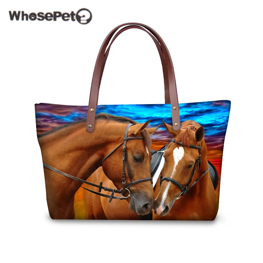 

WHOSEPET Female Tote Handbags Darling Sweetheart 3D Printing Handbag Waterproof Nylon Tote Bags for Girls Women Bags Designers
