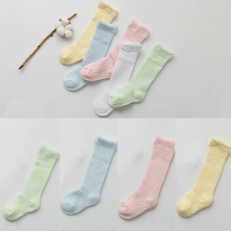 

Newborn Infant Toddler Baby Girl Boy Above Knee Summer Socks Warmer Stockings Cotton Knee High Socks Tights Leg Summer