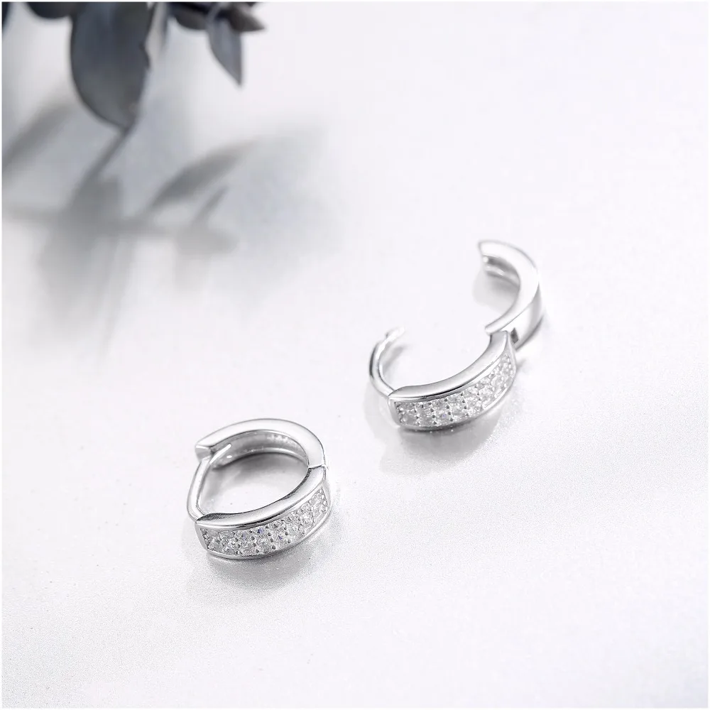 Fashion Brincos Crystal Stud Earings for Women Girl Vintage 925 Silver Jewelry Hot Sale Wedding Cubic Zirconia Earring (5)