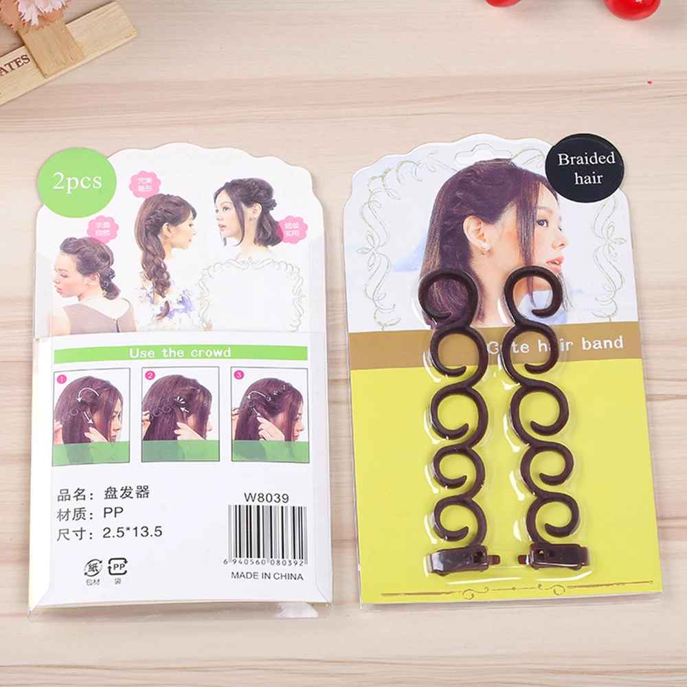 2Pc Magic Hair Braiding Tool Weave Braider Roller Hair Twist Styling Maker DIY Hairstyling Accessories Hair Care & Styling