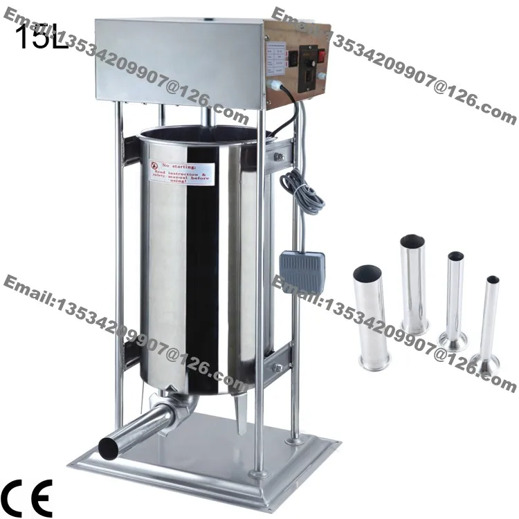 

Free Shipping Commercial Use 110v 220v Electric 15L Automatic Sausage Filler Sausage Stuffer Sausage Salami Maker Machine