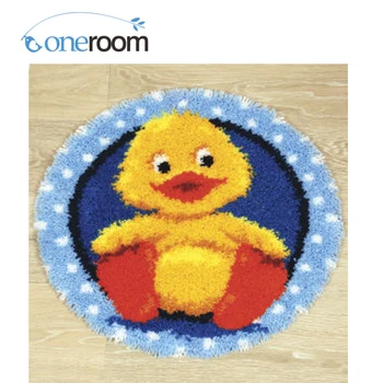 

n3th ZD261 Duck Hook Rug Kit DIY Unfinished Crocheting Yarn Mat Latch Hook Rug Kit Floor